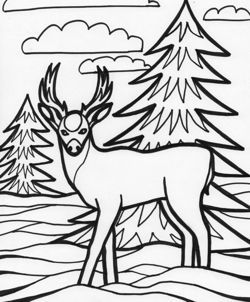 coloring pages of deer by mackenzie – Free Printables